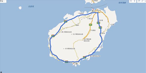 海南环岛高速全程最新路线图(地图+实时路况查