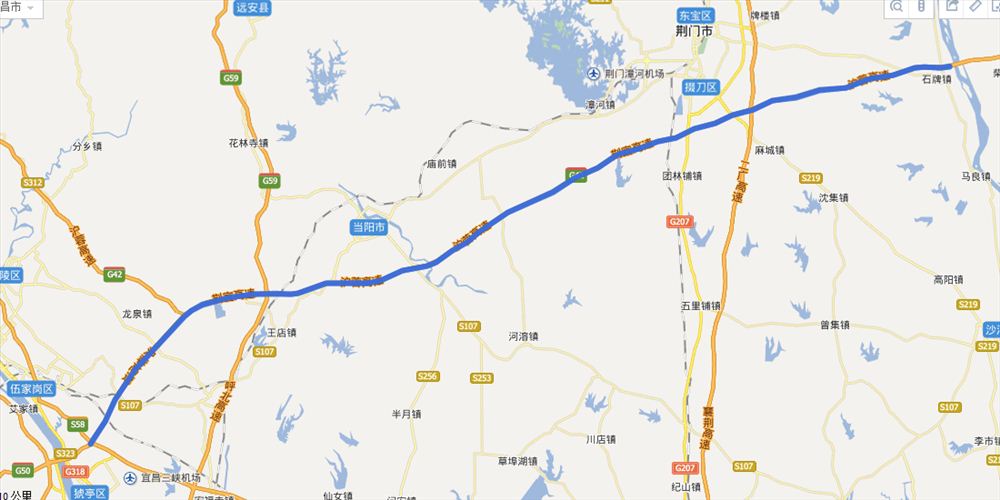 荆宜高速程路线图及实时路况(最新地图)