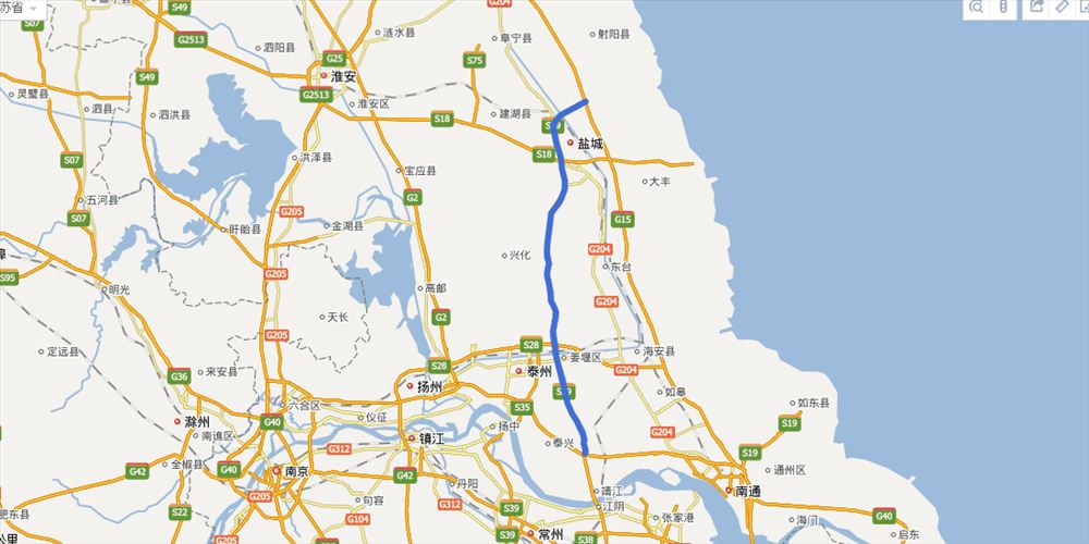盐靖高速全程路线图(最新地图)及路况查询