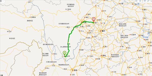 攀枝花到遂宁开车路线图