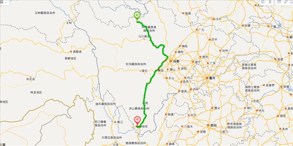 阿坝到攀枝花开车路线图