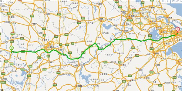 荆州到上海开车路线图