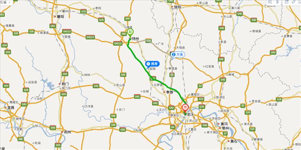 随州到武汉开车路线图