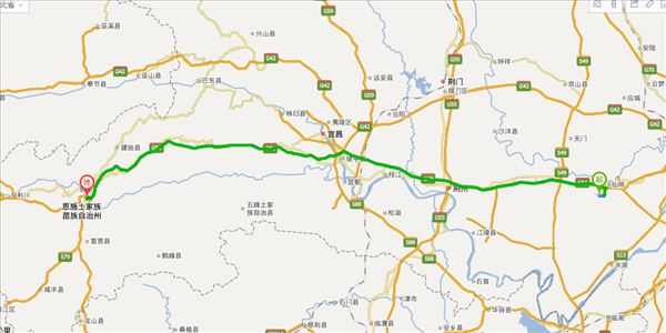 仙桃到恩施开车路线图