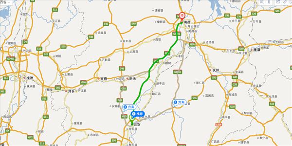 吉安到南昌开车路线图