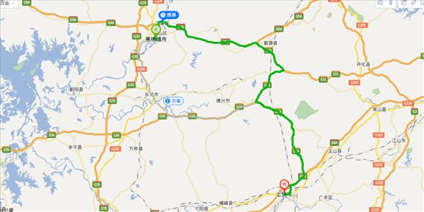 景德镇到上饶开车路线图
