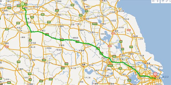 郑州到上海开车路线图