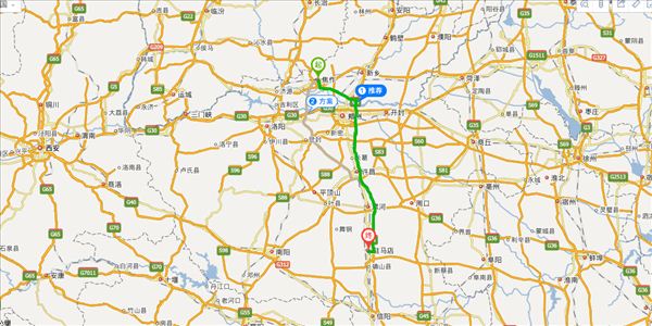 焦作到驻马店开车路线图