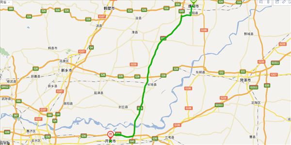 濮阳到开封开车路线图