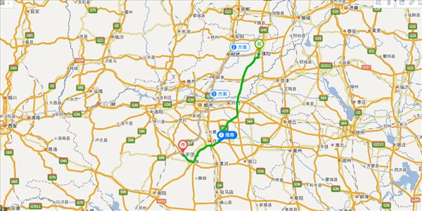 濮阳到平顶山开车路线图