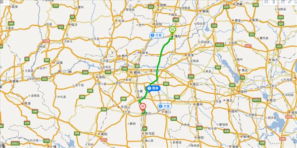 濮阳到漯河开车路线图