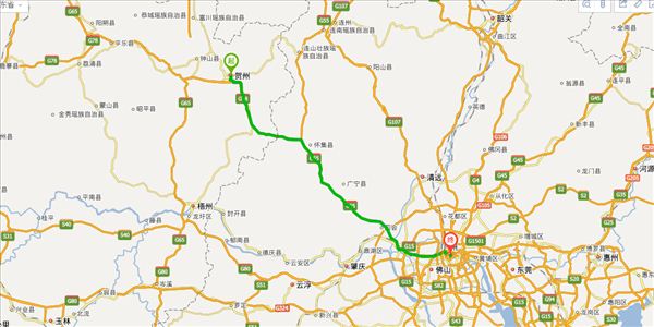 贺州到广州开车路线图