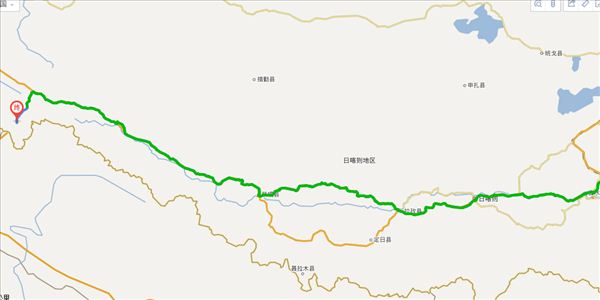 拉萨到阿里地区开车路线图