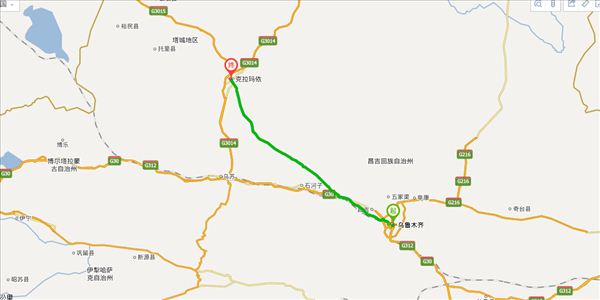 乌鲁木齐到克拉玛依开车路线图