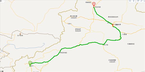 喀什到克拉玛依开车路线图