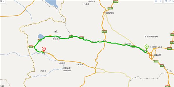 昌吉回族自治州到伊犁哈萨克自治州开车路线图